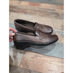 Clarks Bendables 66853 Woman’s Sz 9M Brown Leather Upper EUC